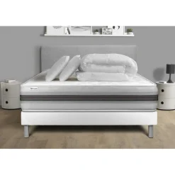 Pack prêt a dormir VITALMEMO BACK sommier Kit blanc