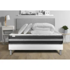 Pack prêt a dormir VITALSPRING ZEN sommier Kit blanc