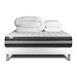 Pack prêt a dormir VITALSPRING ZEN sommier Kit blanc