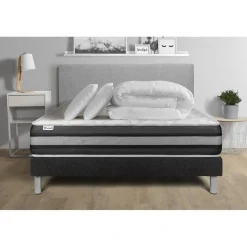 Pack prêt a dormir VITALSPRING ZEN sommier Kit noir