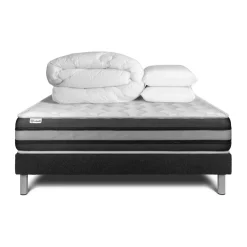 Pack prêt a dormir VITALSPRING ZEN sommier Kit noir