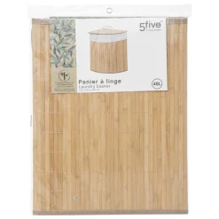 Panier à linge angle 48l en bambou