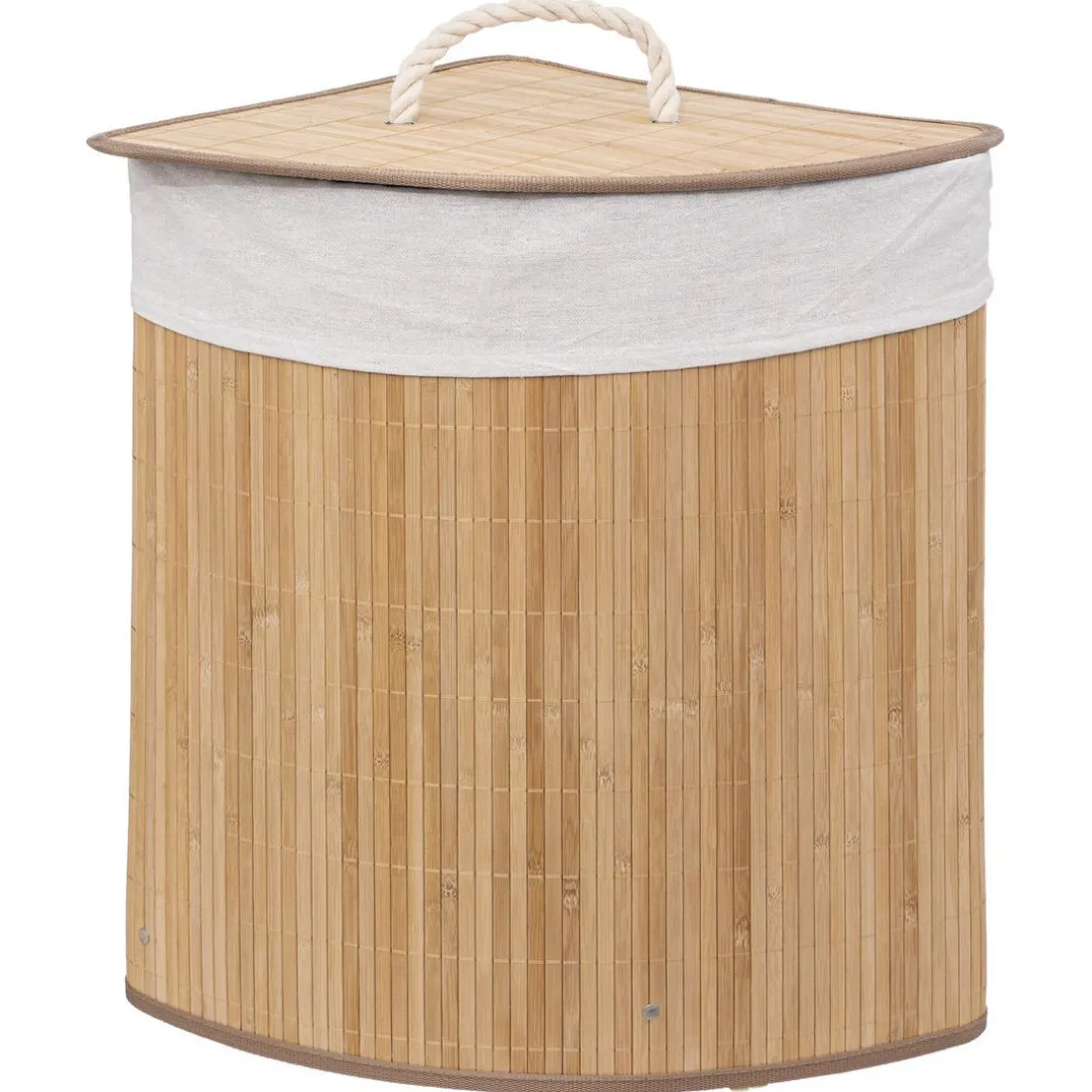 Panier à linge angle 48l en bambou