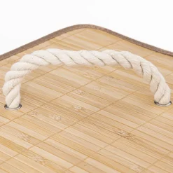 Panier à linge angle 48l en bambou