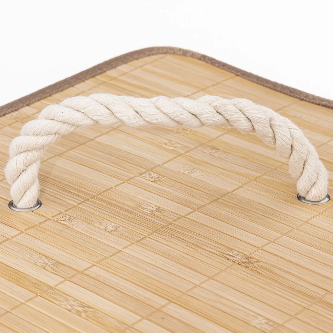 Panier à linge angle 48l en bambou