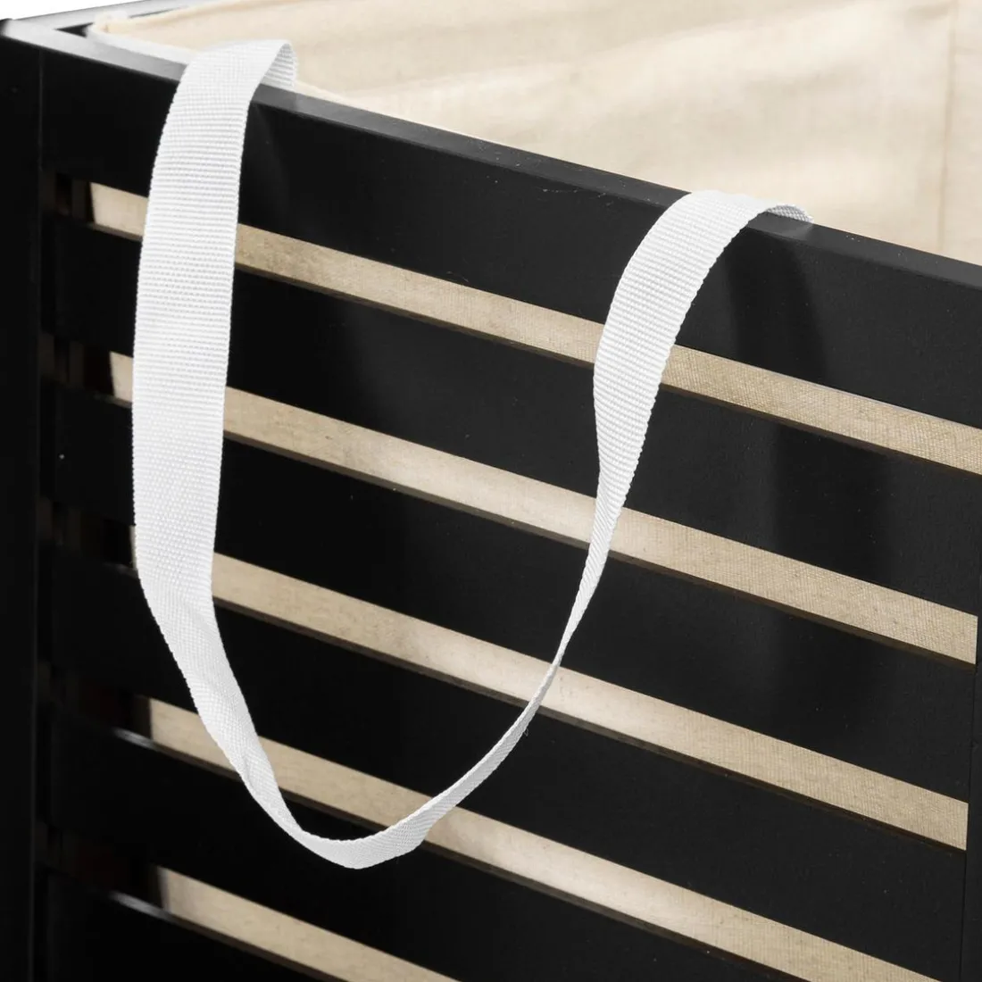 PANIER LINGE 65L BOIS NOIR