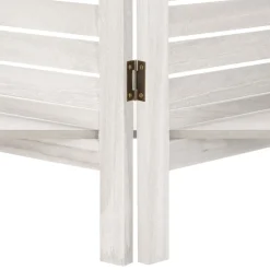 Paravent 3 Étagères Blanc