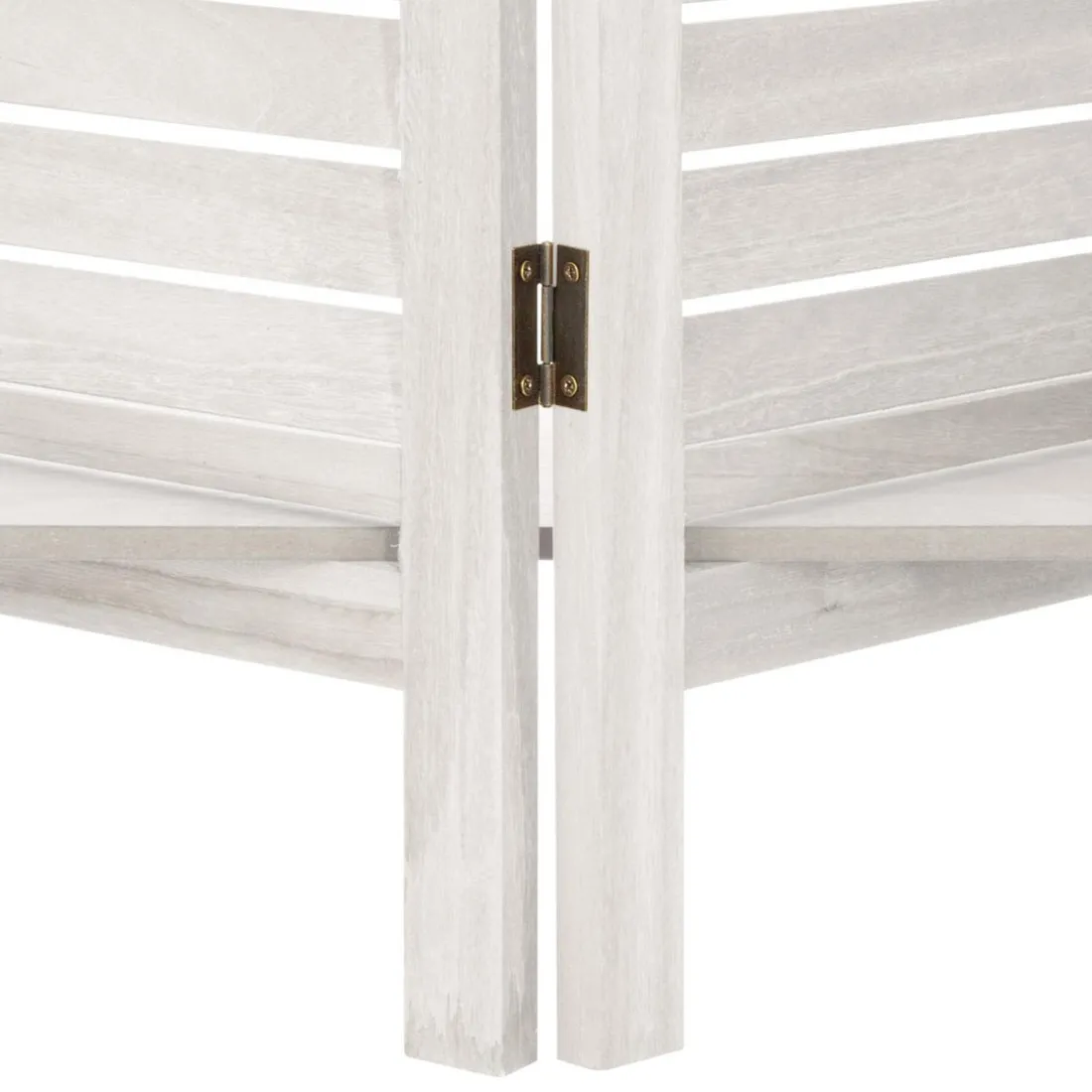 Paravent 3 Étagères Blanc