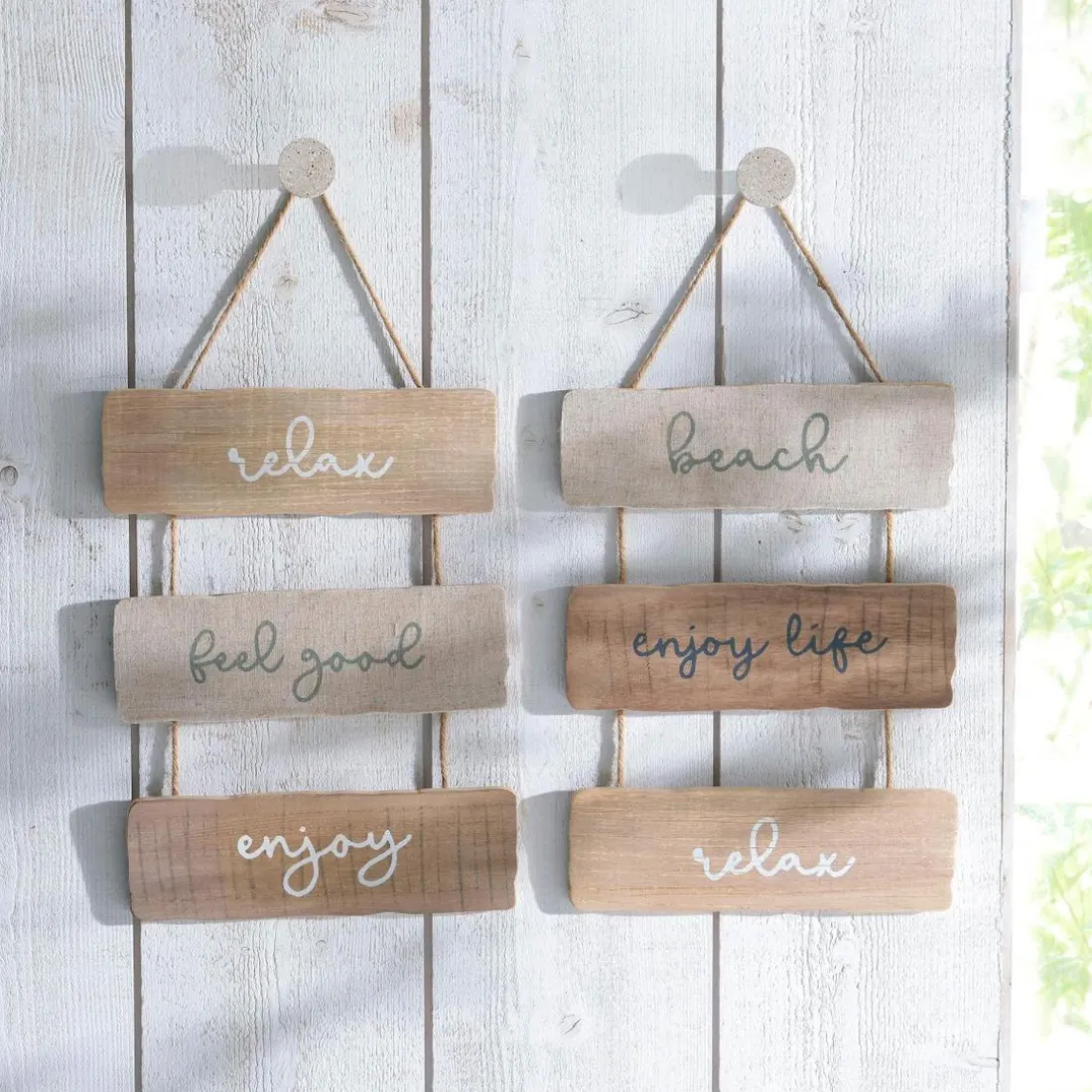 Parole déco murale Beach en Bois