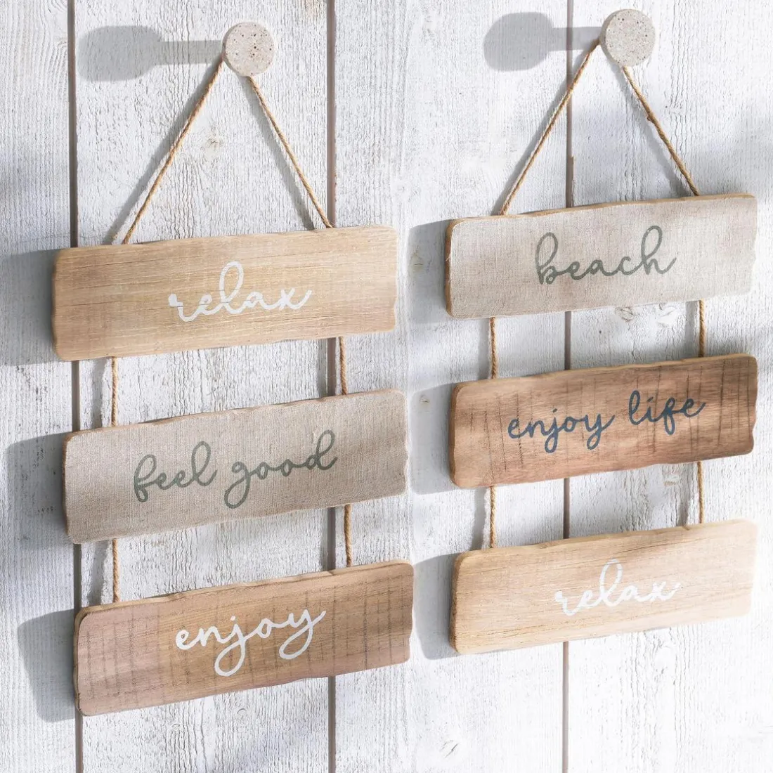 Parole déco murale Beach en Bois