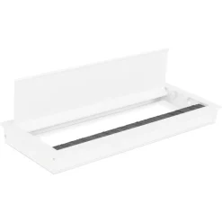 Passe-câbles 'SLOTI' en métal blanc pour bureau