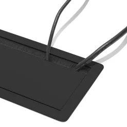 Passe-câbles 'SLOTI' en métal noir pour bureau