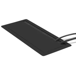 Passe-câbles 'SLOTI' en métal noir pour bureau