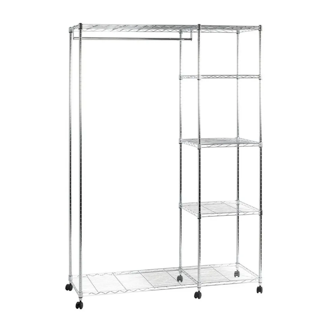 Penderie 4 niveaux sur roulettes