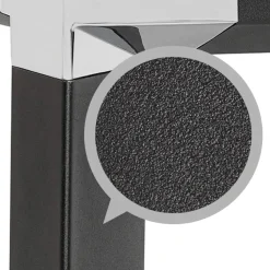 Petit bureau droit design 'XLINE' en verre noir