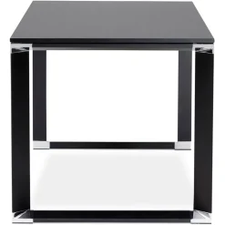 Petit bureau droit design 'XLINE' en bois noir