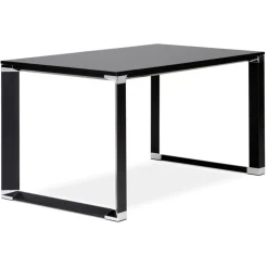 Petit bureau droit design 'XLINE' en bois noir