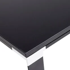 Petit bureau droit design 'XLINE' en bois noir