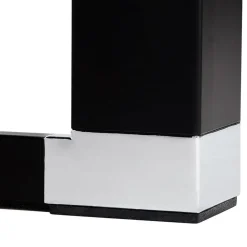 Petit bureau droit design 'XLINE' en bois noir