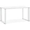 Petit bureau droit design 'XLINE' en bois blanc