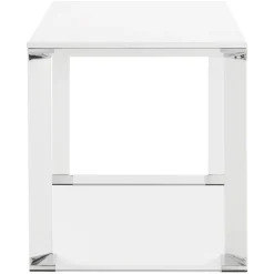 Petit bureau droit design 'XLINE' en bois blanc
