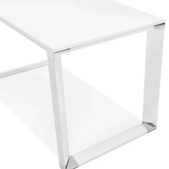 Petit bureau droit design 'XLINE' en bois blanc