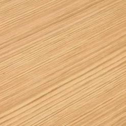 Petit bureau droit design 'XLINE' en bois finition naturelle et métal blanc