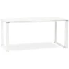 Petit bureau droit design 'XLINE' en verre blanc