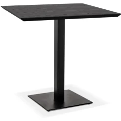 Petite table à diner carrée 'REGIS' en bois et fonte noire