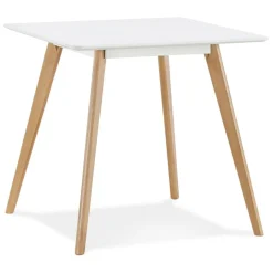Petite table à diner 'GENIUS' en bois finiton blanche