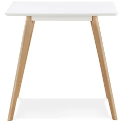 Petite table à diner 'GENIUS' en bois finiton blanche