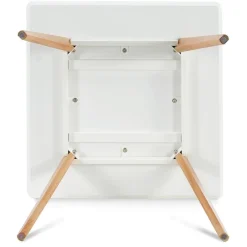 Petite table à diner 'GENIUS' en bois finiton blanche