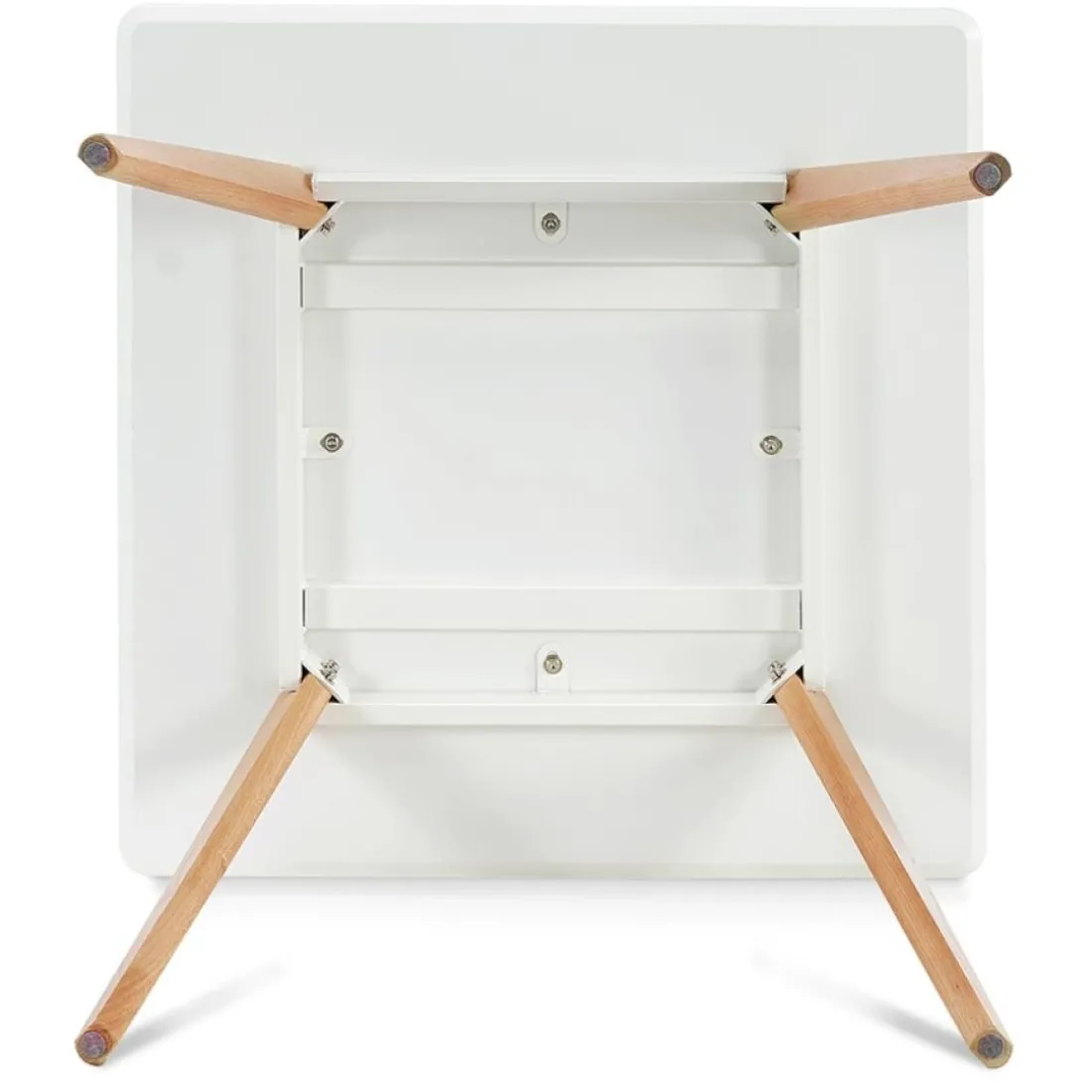 Petite table à diner 'GENIUS' en bois finiton blanche