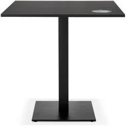 Petite table à diner 'MUFFIN' carrée noire intérieur/extérieur