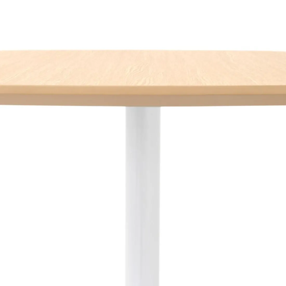 Petite table à diner 'PATATI' en bois finition naturelle et métal blanc