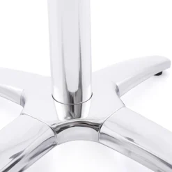 Pied de table 'CHIKO' en métal chromé pour intérieur et extérieur