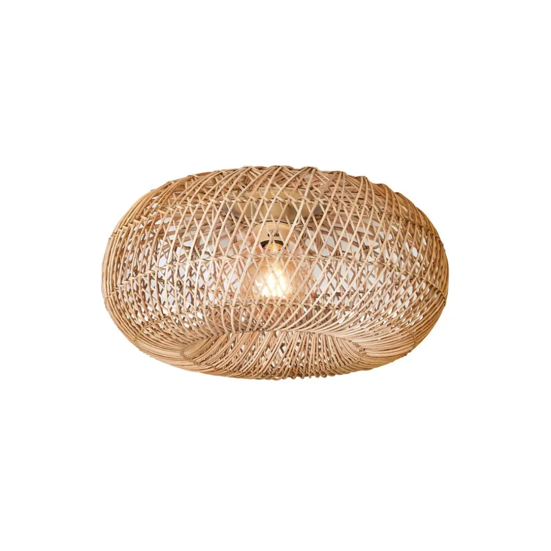 Plafonnier Arizona Rotin abat-jour naturel