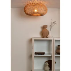 Plafonnier Arizona Rotin abat-jour naturel