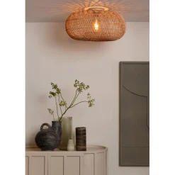 Plafonnier Arizona Rotin abat-jour naturel