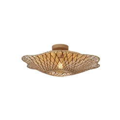 Plafonnier Madura bambou abat-jour naturel marron
