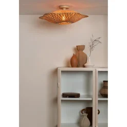 Plafonnier Madura bambou abat-jour naturel marron