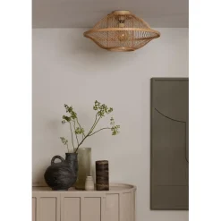 Plafonnier Maui bambou abat-jour naturel