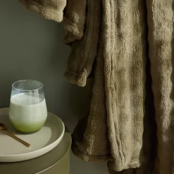 Plaid Damier en Polyester 130 x 180 MATCHA Matcha