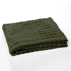 Plaid Damier en Polyester 130 x 180 MATCHA Matcha