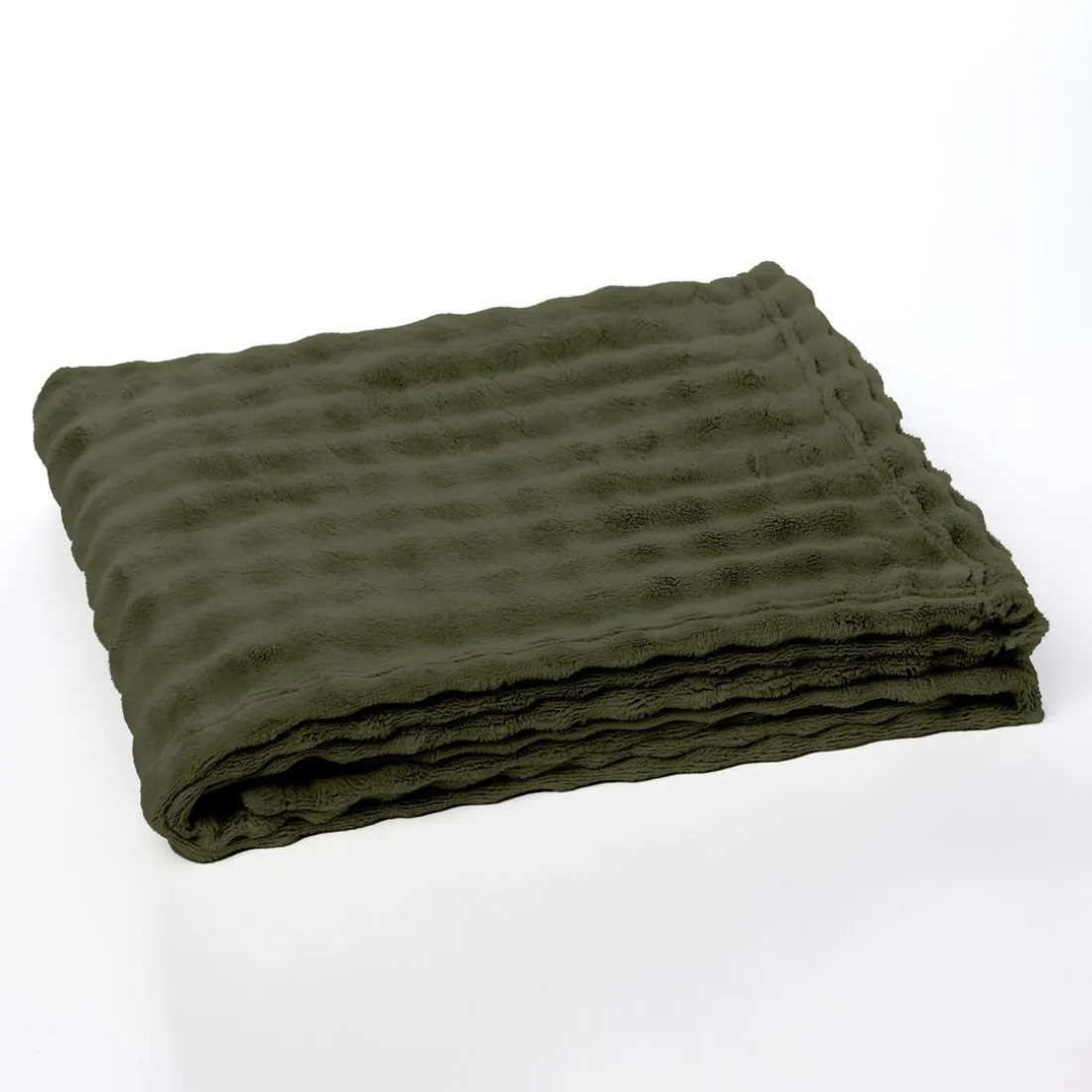 Plaid Damier en Polyester 130 x 180 MATCHA Matcha