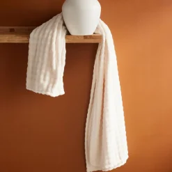 Plaid Damier en Polyester 130 x 180 MATCHA + MOKA Creme