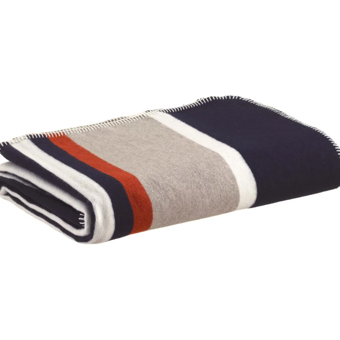 Plaid jacquard recyclé Gioia Marine 140 x 185