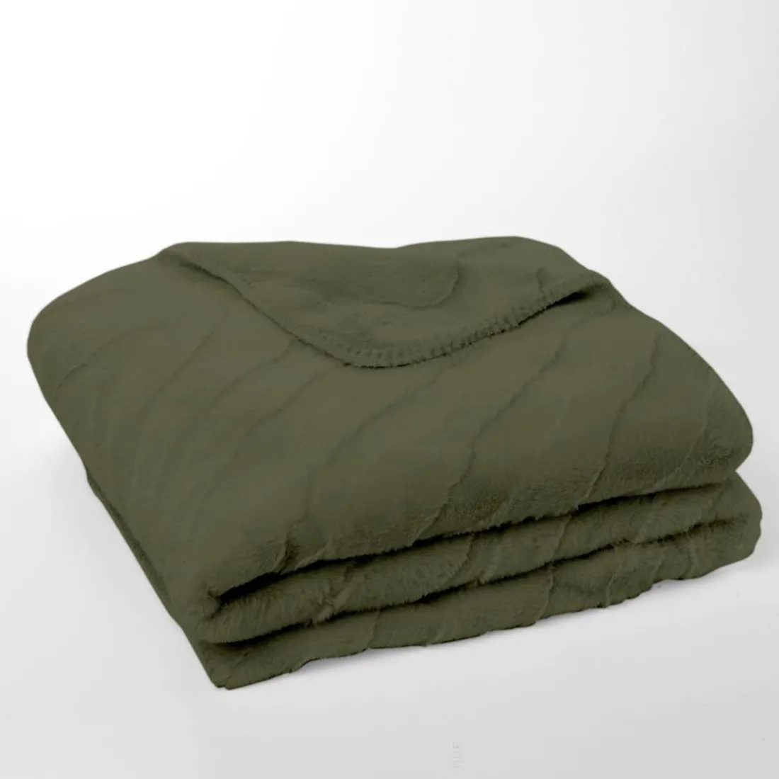 Plaid Jacquard550g/m² en Polyester 130 x 180 MATCHA Matcha