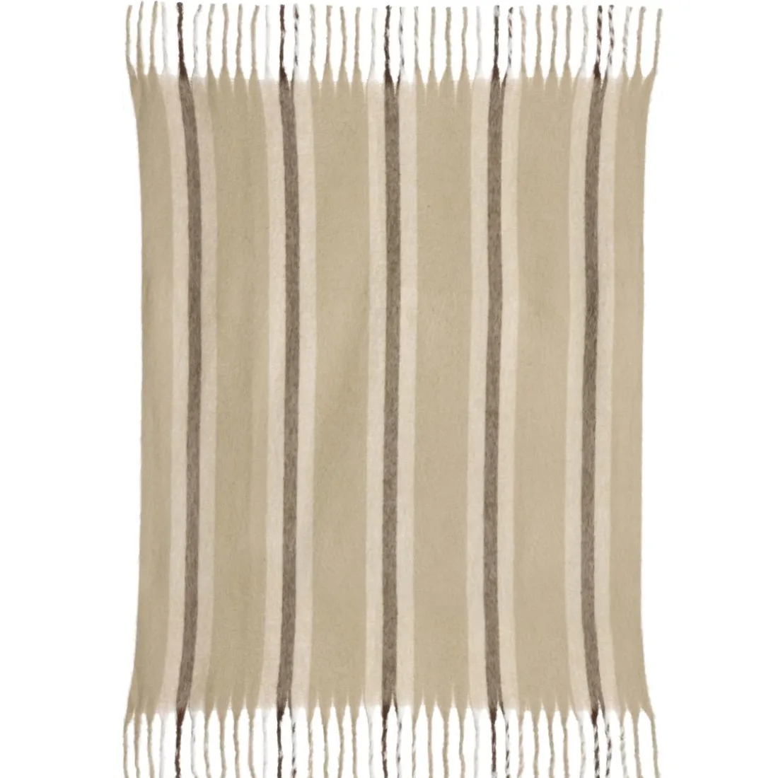 Plaid recyclé Isabel rayé Nuage 130 x 160