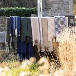 Plaid recyclé Isabel uni Nuage 130 x 160